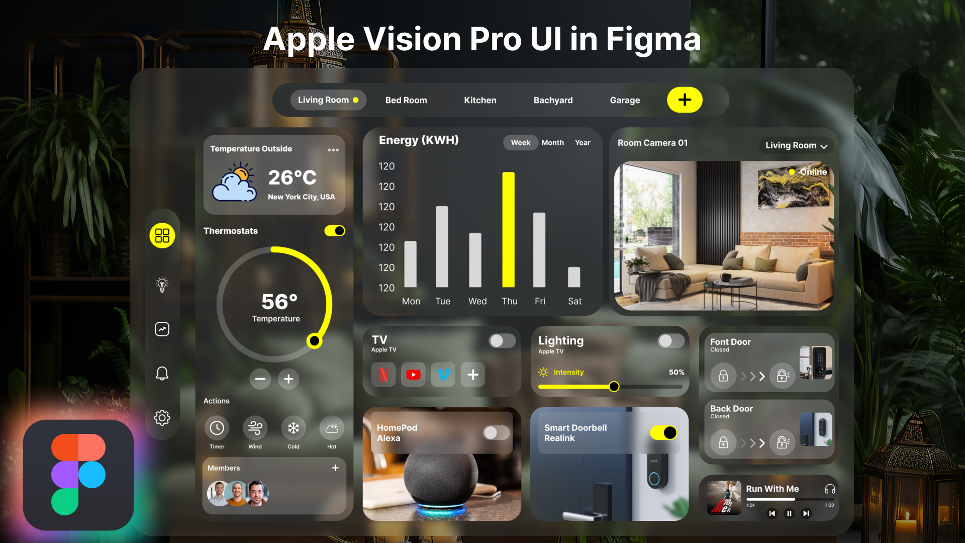 Apple Vision Pro App UI UX design with Figma 3d apple branding fiverr freelancer graphic design logo motion graphics ui ui ux freelancer vision pro ui