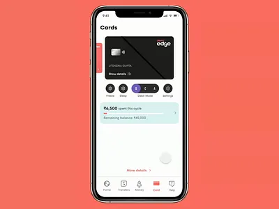 Switching Credit Card Mode | Jupiter Banking bank credit card debit card digital bank fintech jupiter mobile design payment payment mode product transactions ui ui design ux