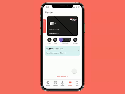 Switching Credit Card Mode | Jupiter Banking bank credit card debit card digital bank fintech jupiter mobile design payment payment mode product transactions ui ui design ux