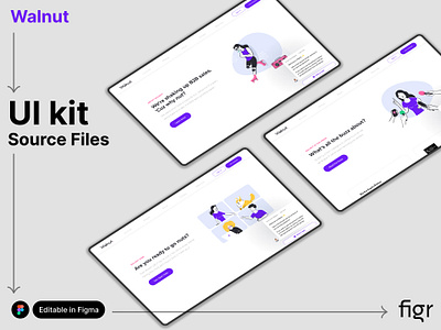 Make Walnut UI your own branding demo design editable figma free kit landing page mockup platform sales software template ui ui kit ui ux walnut web app web design website