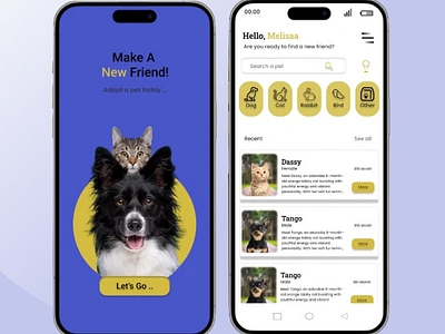 Userinteface Pet Adopt branding ui