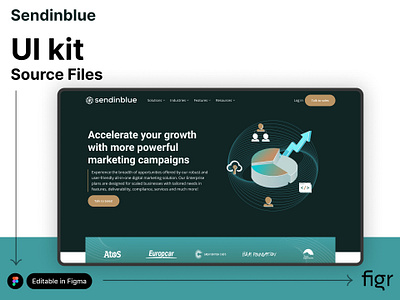 Make Sendinblue UI your own branding crm design editable figma free kit landing page marketing platform product sendinblue software template ui ui kit ui ux web app web design website