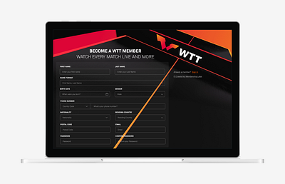 World Table Tennis (WTT) Singapore adobe xd branding ui