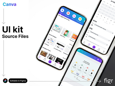 Make Canva UI your own app design branding canva design editable figma figma editable free graphic design kit landing page lightroom mobile app photo editing software template ui ui kit ui ux website