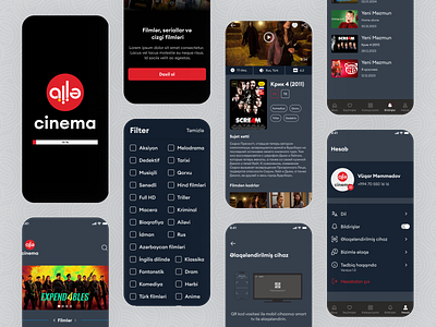 "Ailə" Mobil Cinema app ailetv app branding cinema elmarvugar.com figma horror illustration logo mobilapp mobilcinema mobileapp mobiletv movie movieapp movieidea ui uiux uixu