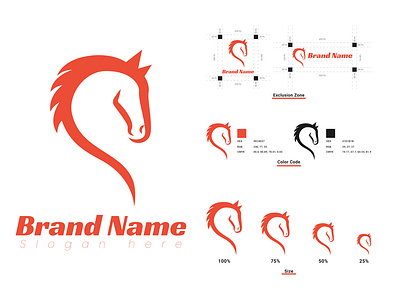 Powerful Minimalist Horse Logo best brand branding design designer graphic design high horse identity logo minimal minimalist monogram power powerful speed top valu vector