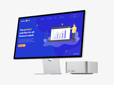 Concept Design for Perfect Fin Finance Landing Page figma ui