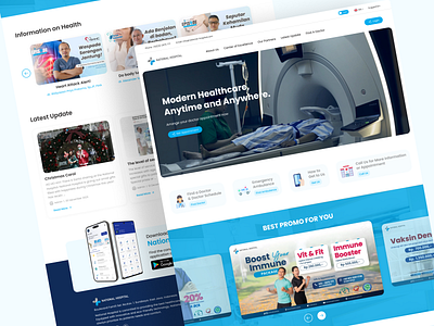 Redesign - Website National Hospital app design consultation design designer doctor hospital mobile design ui ui design uiuxdesign ux ux design web design website