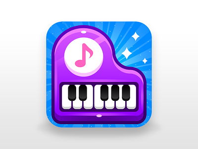 Piano Cat Tiles: Icon 1 cat game cat tiles design game game icon graphic design icon icon design mobile game music music game piano piano game piano icon piano tiles