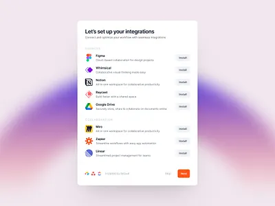 Integrations Management - Rayna UI design design system raynaui ui