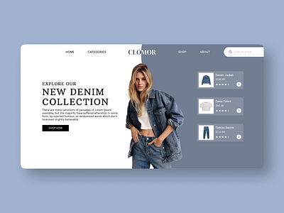 Woman clothing website design clothing typography ui ux website website design