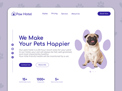 PAW HOTEL | PETS HOTEL | LANDING design ui web design
