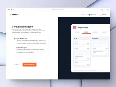 Workspace Setup - Rayna UI design design system raynaui ui