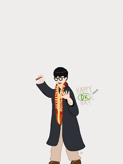 happy dk day! ⚯͛ animation design graphic design harry potter illustration procreate typography