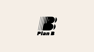 Plan B black branding cosmodrome art creative design graphic design illustration lettering line logo logofolio malina cosmica modern plan portfolio retro vector vhs wordmark