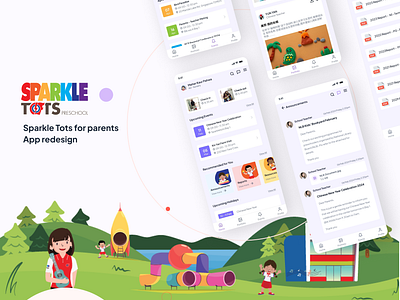 Sparkle Tots (Qoqolo App) Preschool App Redesign app design creative figma preschool app ui