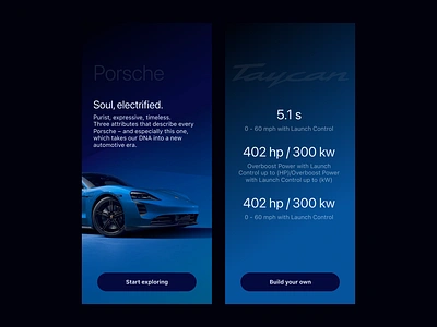 Porsche Taycan android app design ev ios porsche taycan ui uidesign ux