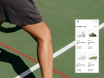 e-Commerce Order Management App – Product screen bar chart charts ecommerce website footwear manage management order product details product list products review reviews shoe track tracking tracking app ui ux web app web application