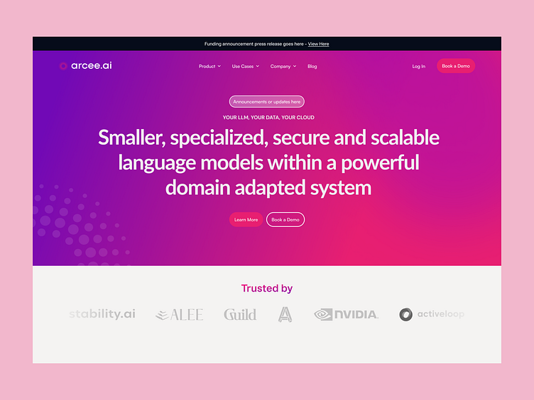 Arcee Website by Flowspark on Dribbble