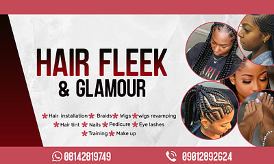 Salon banner graphic design