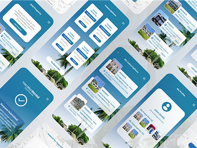 Vacation Rental android app design blueandwhite design elegant ilsa ilsainteractive ios logo logo design product design saas typography ui design user experience user interface vacation vacation app