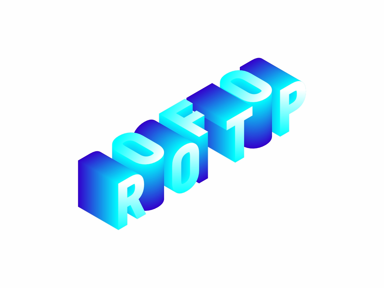 Rooftop, parties & events organizer logo design bar bars corporate electronic music event events fun isometric logo logo design logotype music organizer parties party restaurant restaurants rooftop rooftops wordmark