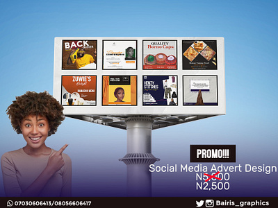 Advert banner graphic design