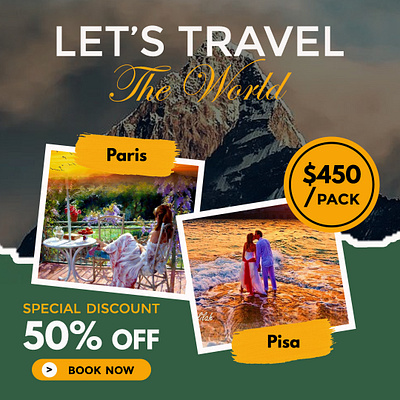 travel agent flyer graphic design