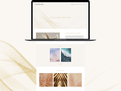 Notebook Authors Squarespace 7.1 Template author book design premade squarespace template webdesign website writer