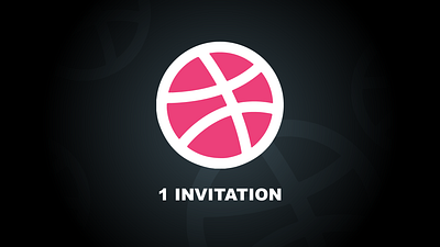 One Dribbble Invitation Available! background dribbble dribbble invite giveaway graphic design icon icons invitation invite logo player