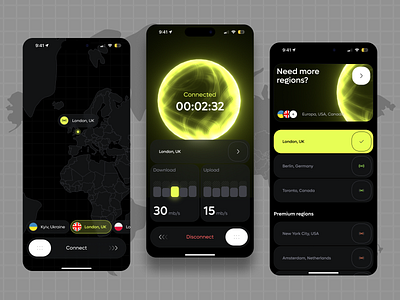 SafeNet VPN App Concept android animation app apple branding concept crypto design green illustration ios mobile research ui ux vector vpn web 3 web3 wireframe