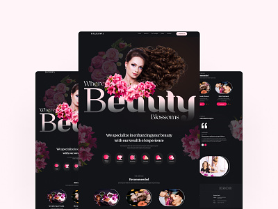 Beauty salon website design 3d animation beauty parlour beauty salon branding design graphic design landing page logo motion graphics parlour website salon website ui uiux design ux website design