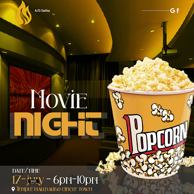 Movie hangout graphic design