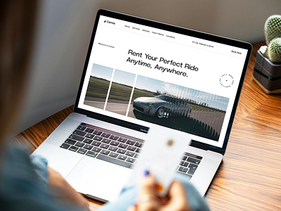 Carros - Car Rental Landing Page agency branding car car rental landingpage design framer freelance graphic design hero landing page minimal mockup rent rent car rent car website rental simple ui ux web design