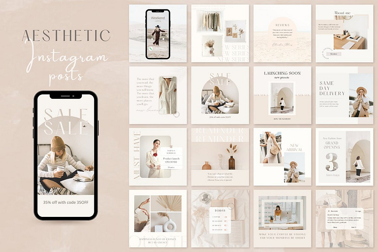 Boho Instagram Post Template by Instagram Template on Dribbble