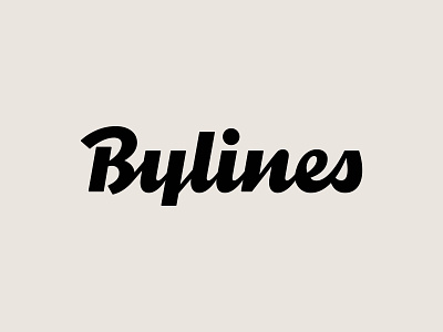 Bylines brush calligraphy font hand lettering lettering logo logotype script type typography word mark wordmark writing