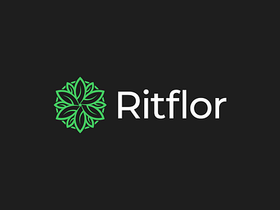Ritflor best logo brand design flower flowers graphic design identity logo logo design logos logotype ritual vector