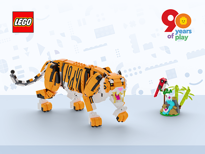LEGO® 90th Anniversary / 3D Models 3d ad animation blender commercial game interactive landing page motion graphics