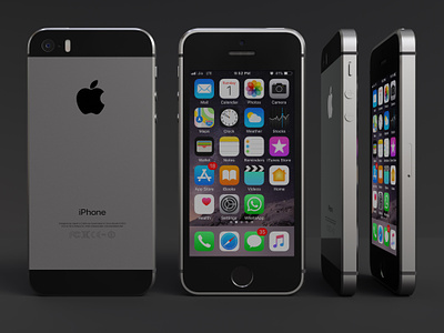 Apple iPhone 5s (2013) 3d 3ddigital 3dmodel 3dmodeling 3dvisualization apple blender digital 3d hard surface iphone iphone 5s tech