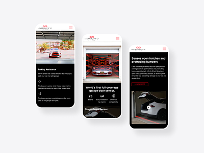 Mobile Web Design for Revolutionising Garage Safety Startup branding business concept figma home page landing page mobile seo user interface ux webflow website design wix дизайн сайта