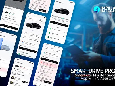 SmartDrive Pro-Smart Car Maintenance With AI Assistant ai app android app app app design automation app ios app product design ui ux