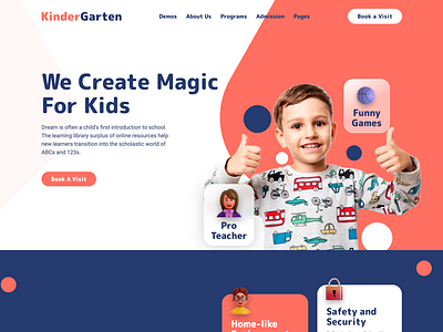 KinderGarten 128 design kindergarten kindergarten website professional responsive typography webdesign webdevelopment webflow