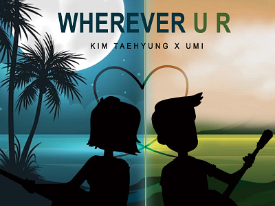 Song Cover Redesign- (Kim and Umi) albumart bts btsarmydesign btsfanart design graphicdesign hybeart illustration musiccovers ui