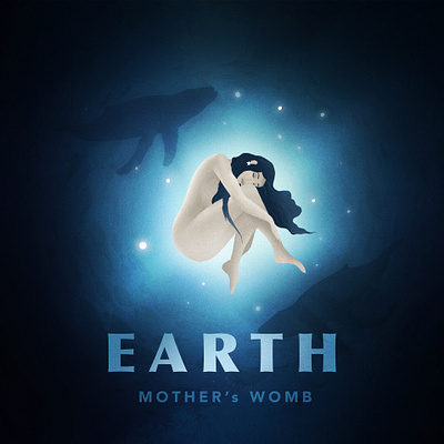 Earth - Mother's womb 2024 adorable art best blue book cover cute female flat girl grain illustration ocean sea water women