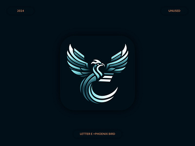 Letter E Phoenix Bird Logo animal logo brand identity design e logo flat logo icon illustration letter e letter e phoenix bird logo letter logo logo mark minimalist logo modern e logo mythology pet logo phoenix phoenix logo