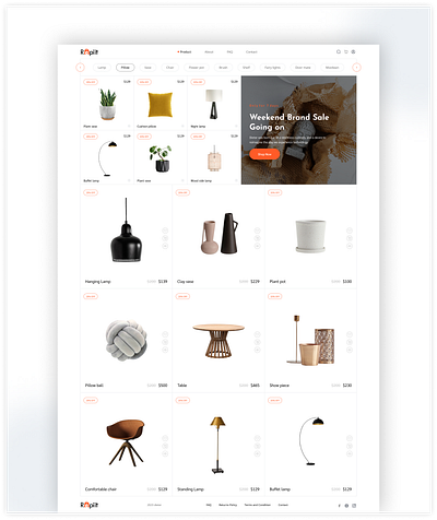 Shopify ecommerce landing concept ecommerce shop shopify ui uxui website design woocommerce