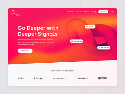 Hero Section with 3D object and liquid gradient 🏮 3d ai branding herosection illustration landing page liquid gradient saas saas ui semiflat web design webflow website