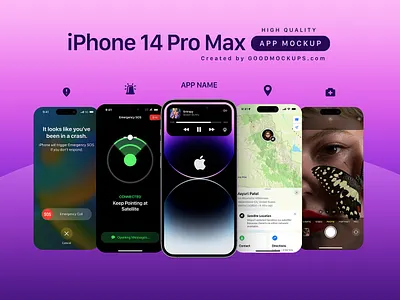 Free iPhone 14 Pro Max App Screen Mockup PSD free free download free mockup iphone 14 pro max mockup iphone mockup mockup mockup psd ui mockup