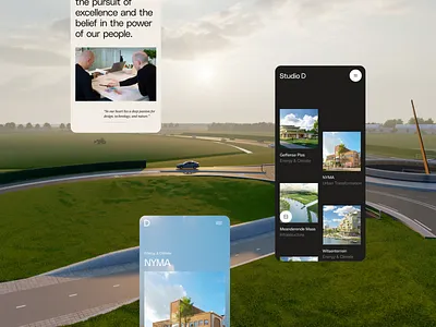 Studio D — Mobile 3d agency architecture clean design environmental industrial interior landscape minimal mobile real estate spatial ui urban planning visualisation web website