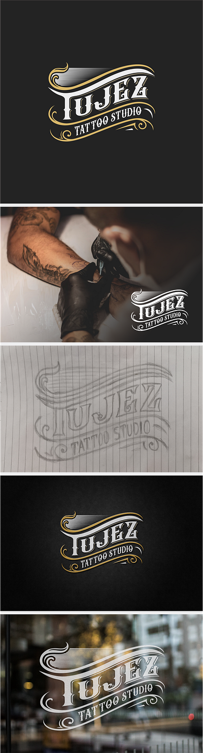 tattoo studio hand lettering logo ideas design graphic design hand lettering logo logo design logo inspiration memorable logo